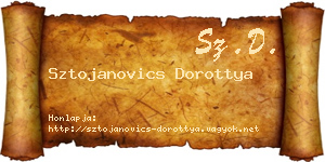 Sztojanovics Dorottya névjegykártya